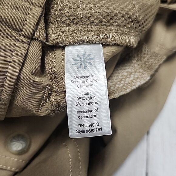 Athleta Active Hiking Pants Zip/Drawstring Tie Mesh Lined Pockets Flare Size 4P - Picture 4 of 14